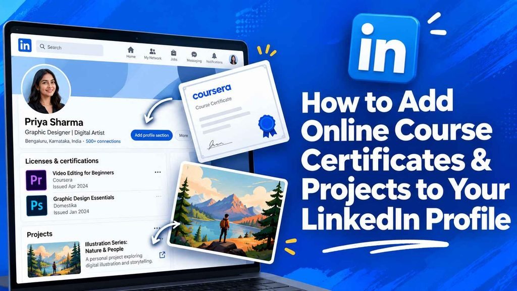 How to Add Online Course Certificates & Projects to Your LinkedIn Profile